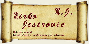 Mirko Jestrović vizit kartica